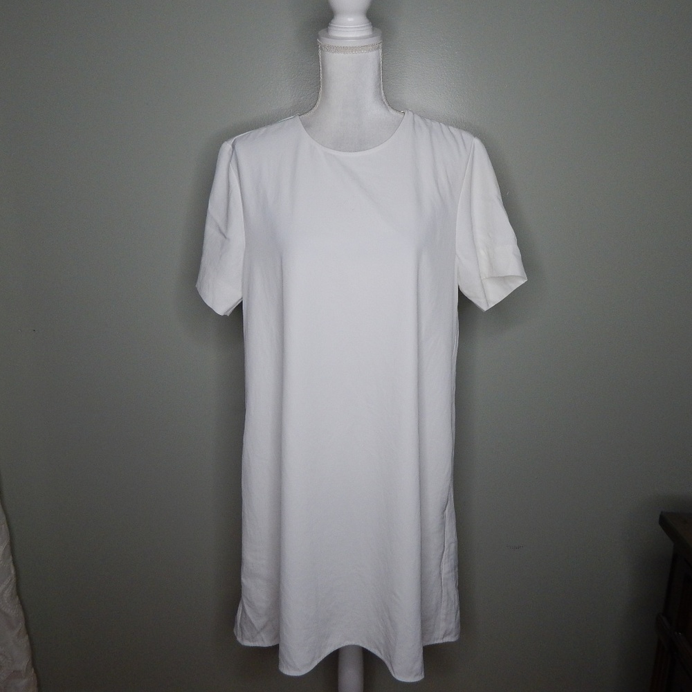 everlane women white Triacetate dress SZ 10